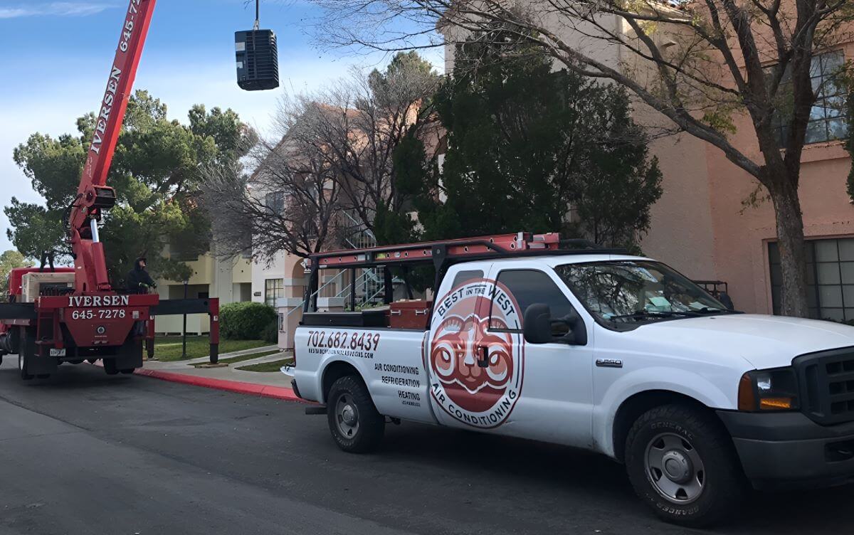 Best In The West Air Conditioning Crane Installation Photo